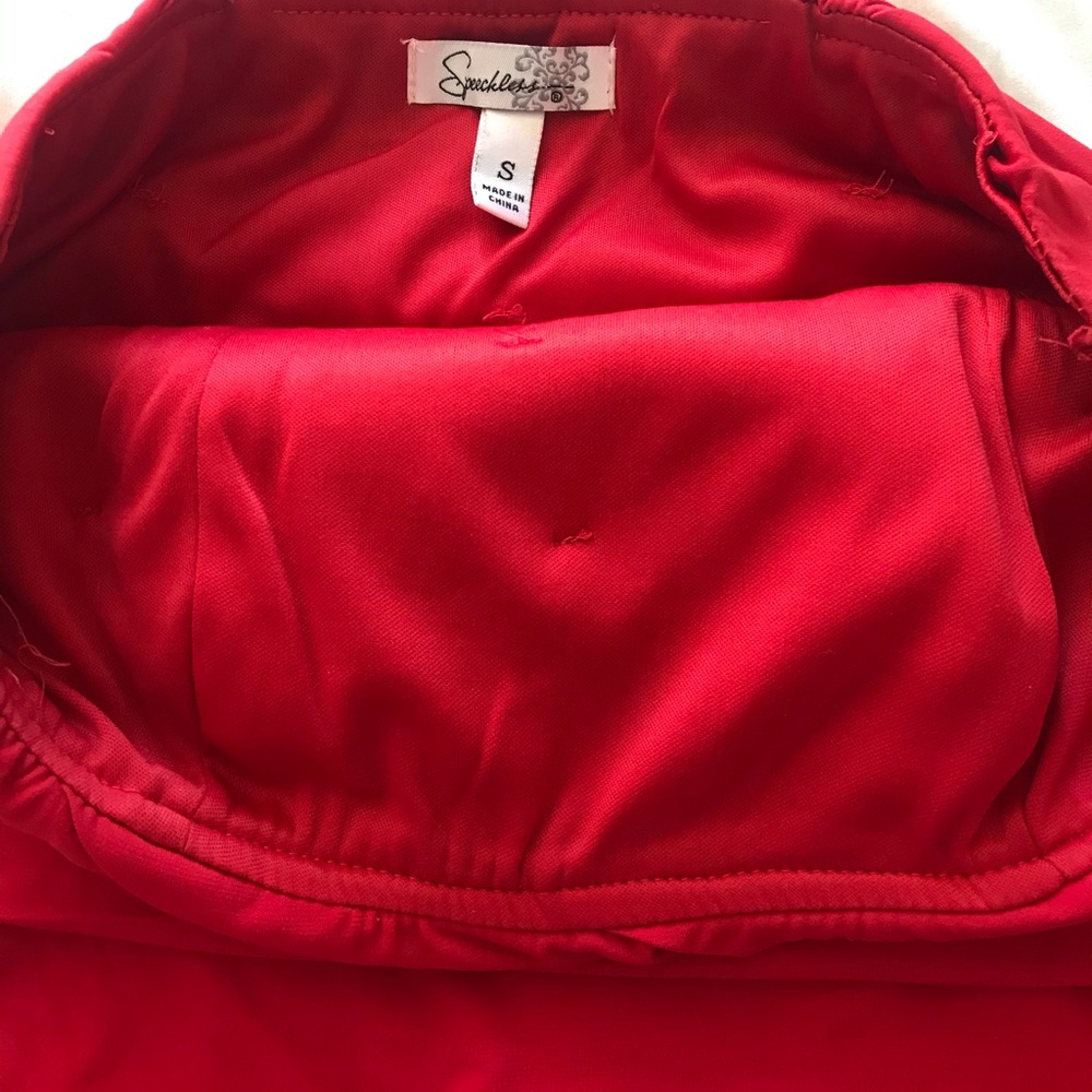Red Strapless Dress
